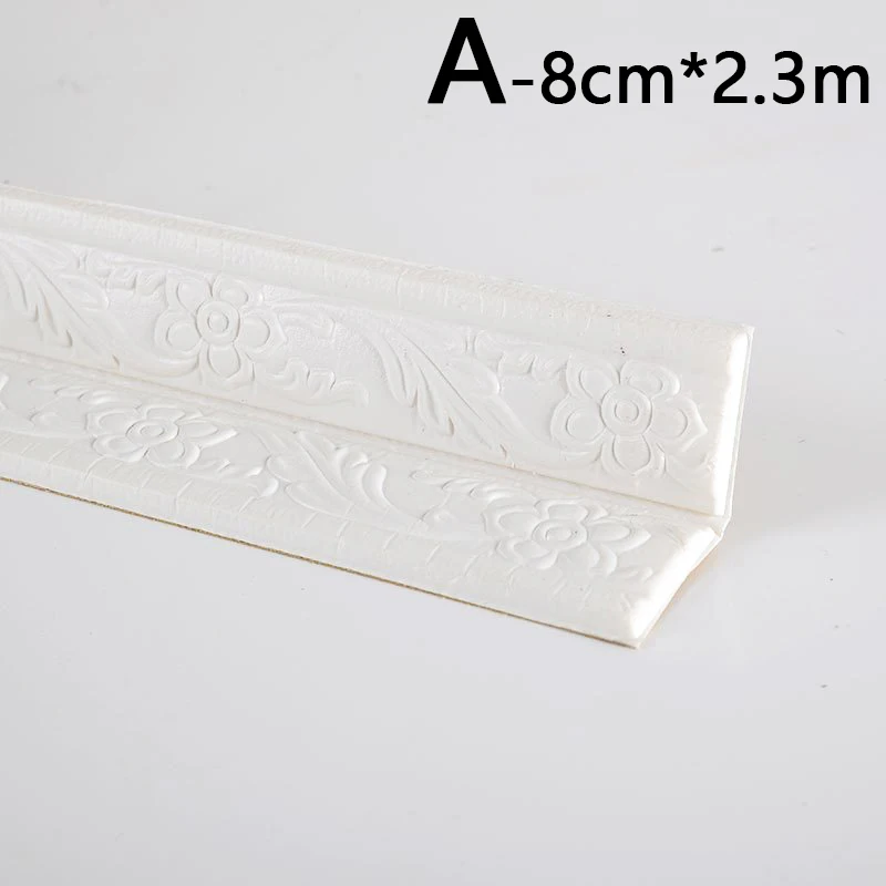 Xpe Foam Self-Adhesive Ceiling Corner Line Solid Color Waterproof Background Wall Frame Edge Banding Home Decoration Baseboard | Дом и сад