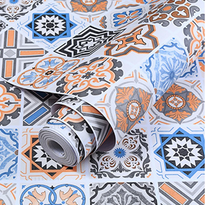 

Bathroom Floor Stickers Bathroom Waterproof Floor Stickers Kitchen Floor Tiles Non-slip Cement Floor Self-adhesive Paper