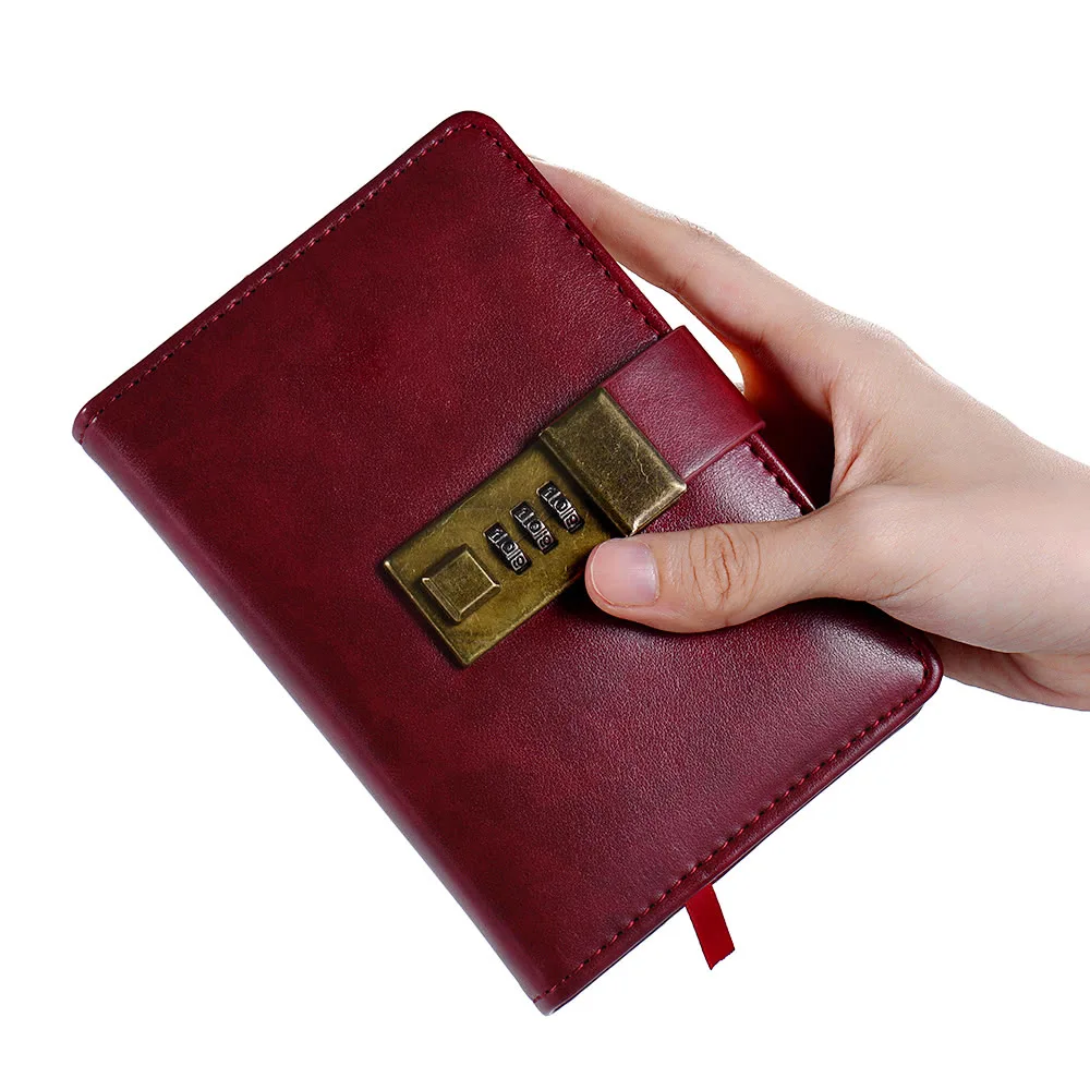 Винтажный карманный блокнот A7 планировщик для журналов дневник с паролем