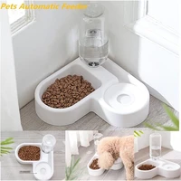 pet bowl dog food drinker dual automatic feeder container dispenser dog cat food drinker comedero gato