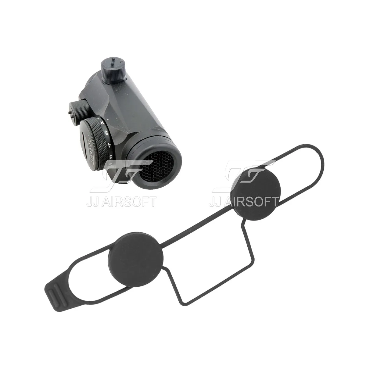 JJ Airsoft Micro 1x24 Red Dot с Killflash / Kill Flash 45 градусов крепление со смещением быстрое и низкое