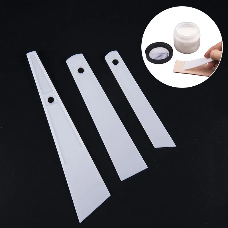 Белый пластиковый скребок для мастики мазка клей шитья кожи инструменты
