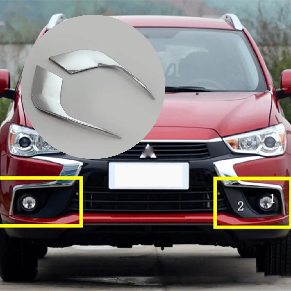 

For 16 Jinxuan ASX 4pcs Fog Lamp Decorative Frame Front Fog Lamp Cover Decorative Frame Car Headlight Lens Glass Cover
