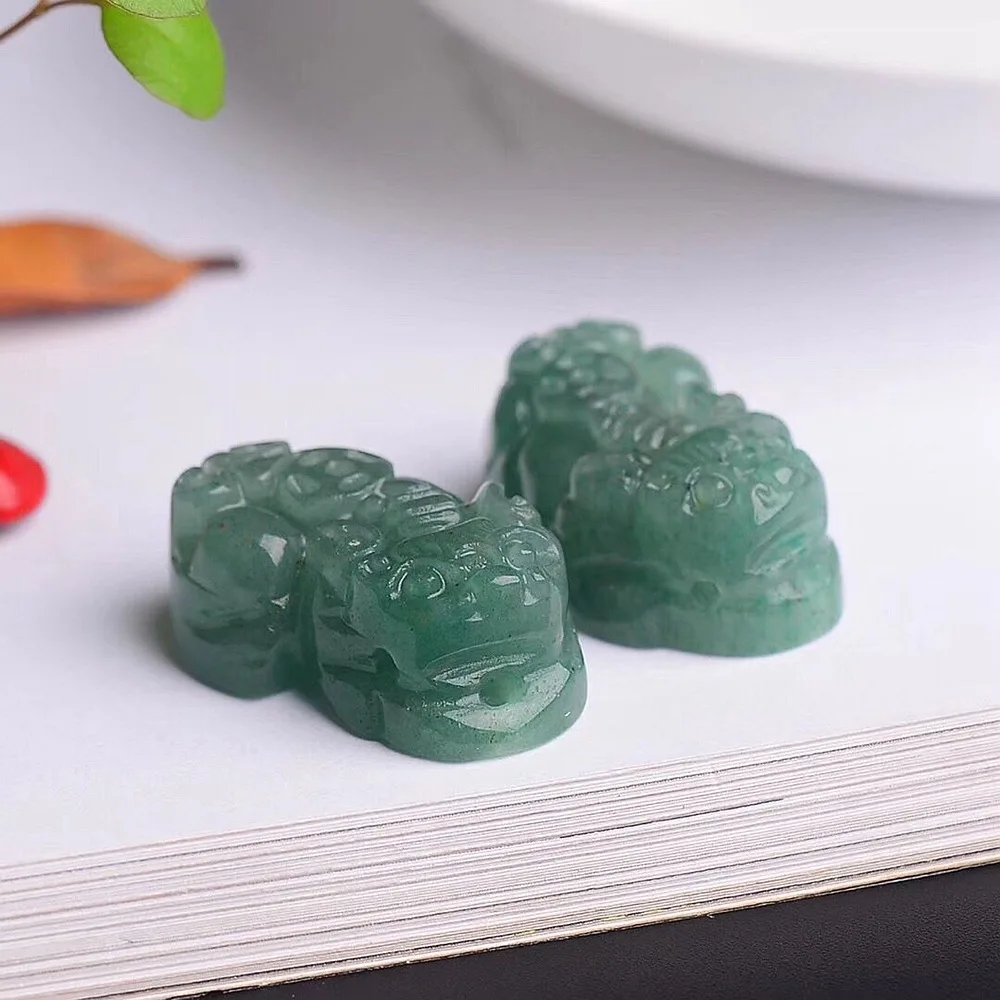 Натуральный зеленый donglin pixiu мягкий кристалл для украшения передача удачи