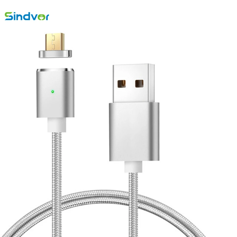 Магнитное зарядное устройство Micro USB кабель для Xiaomi Huawei Android мобильный телефон 1 м