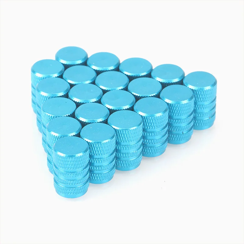 Light blue 20 шт./упак. Универсальный alu-сплава шина колпачки для автомобиля Грузовик Мотоцикл Велосипед клапана покрышки аксессуары - Цвет: Light blue