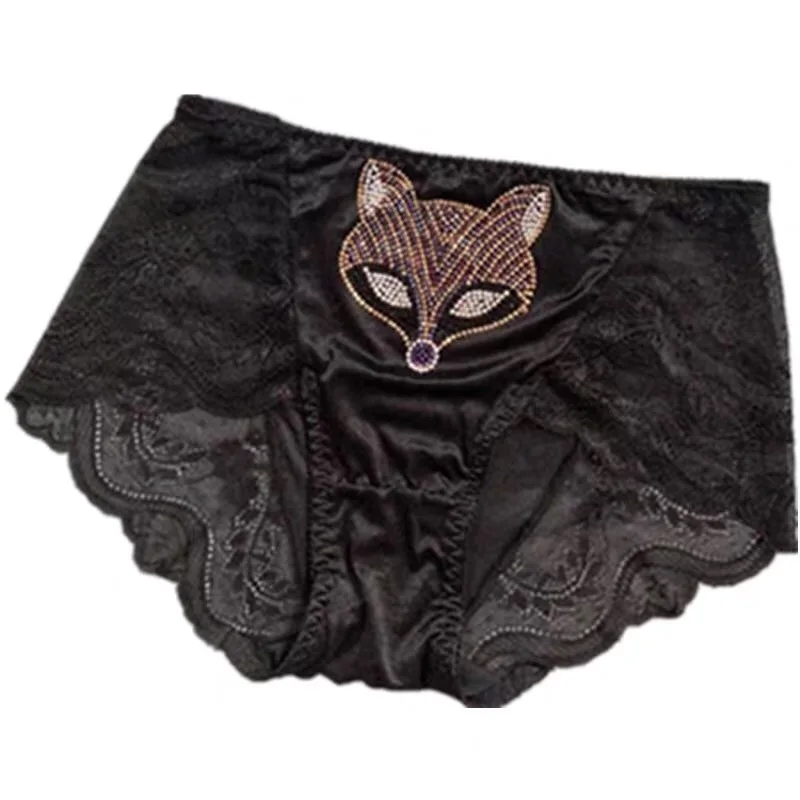 

Women's Cotton Panties Girl Cute Underpants Mid Waist Diamond Panties Cartoon Pattern Girl Underwear Pants Seamless Silk Briefs