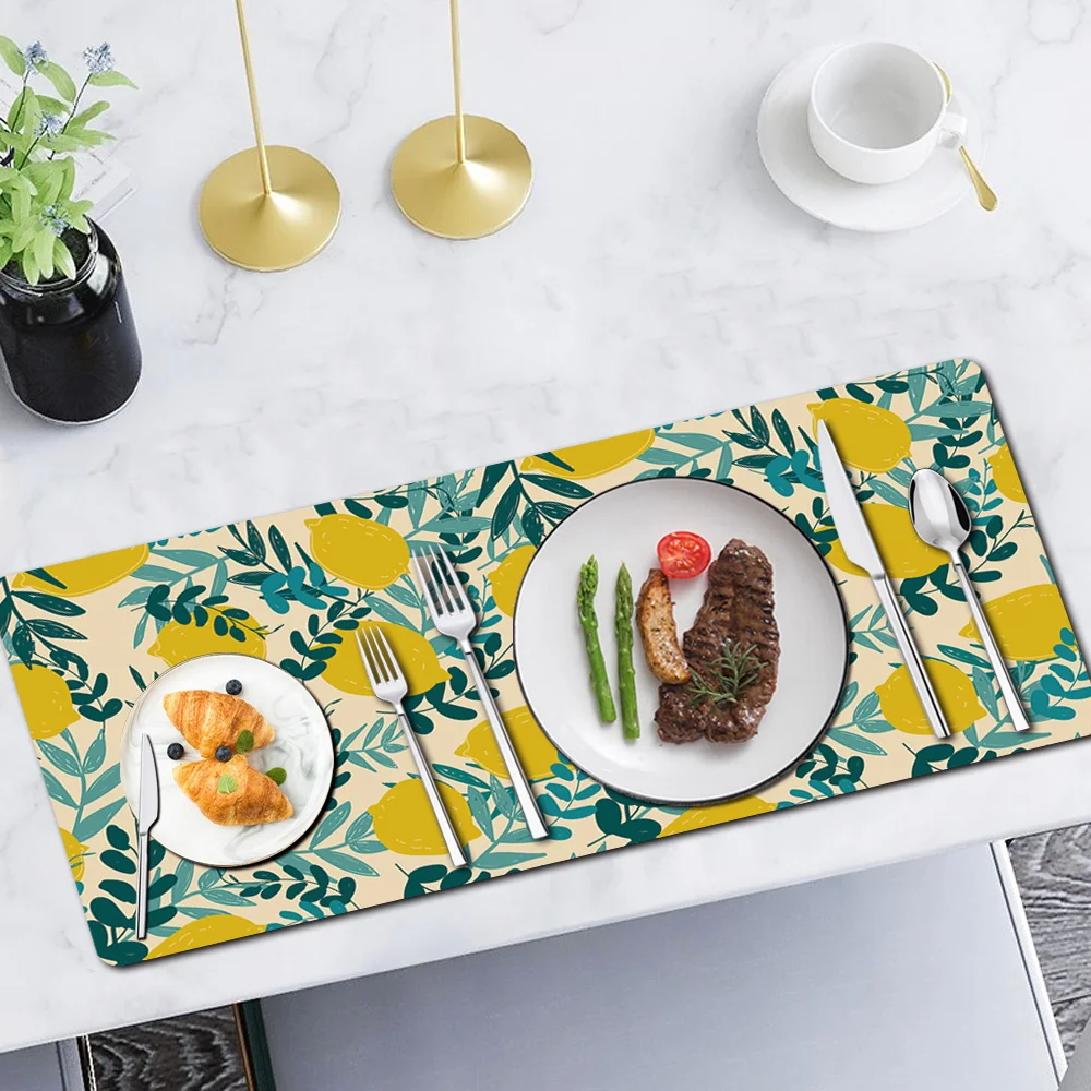 Kitchen Placemat Coaster 30x80cm Fresh Flower Table Mat Western Food Coffee Home Special | Дом и сад