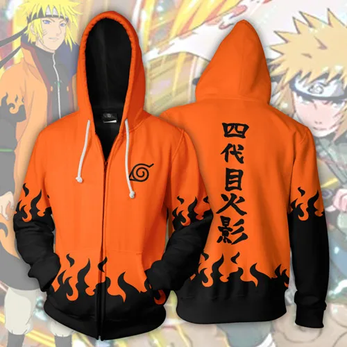 Горячая аниме Наруто Akatsuki костюмы Хокаге Наруто Узумаки Косплей Наруто толстовки куртки 3D напечатанные на молнии толстовки кофты