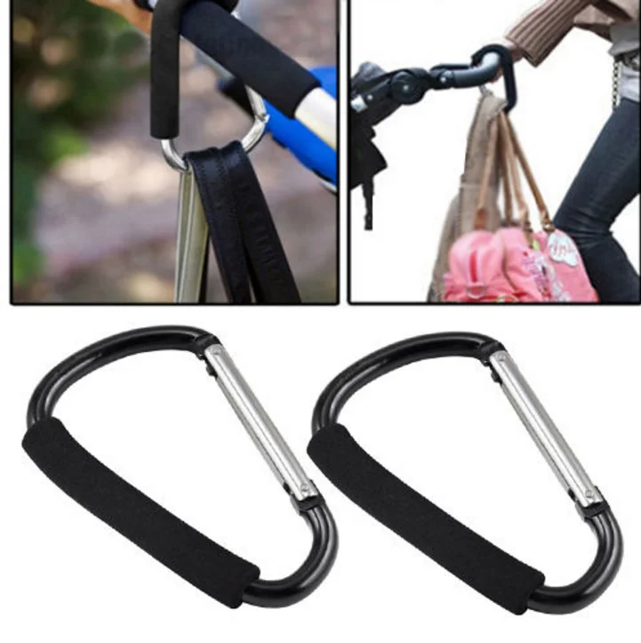

1Pcs Universal Vehicle Hanging Buckle Large Buggy Mummy Clip Pram Pushchair Shopping Bag Hook Carabiner