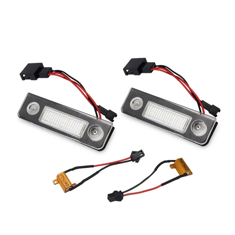 

2Pcs Canbus Error Free Car LED Number License Plate Light for Skoda Octavia 2 1Z 2008~ Roomster 5J 2006-2010