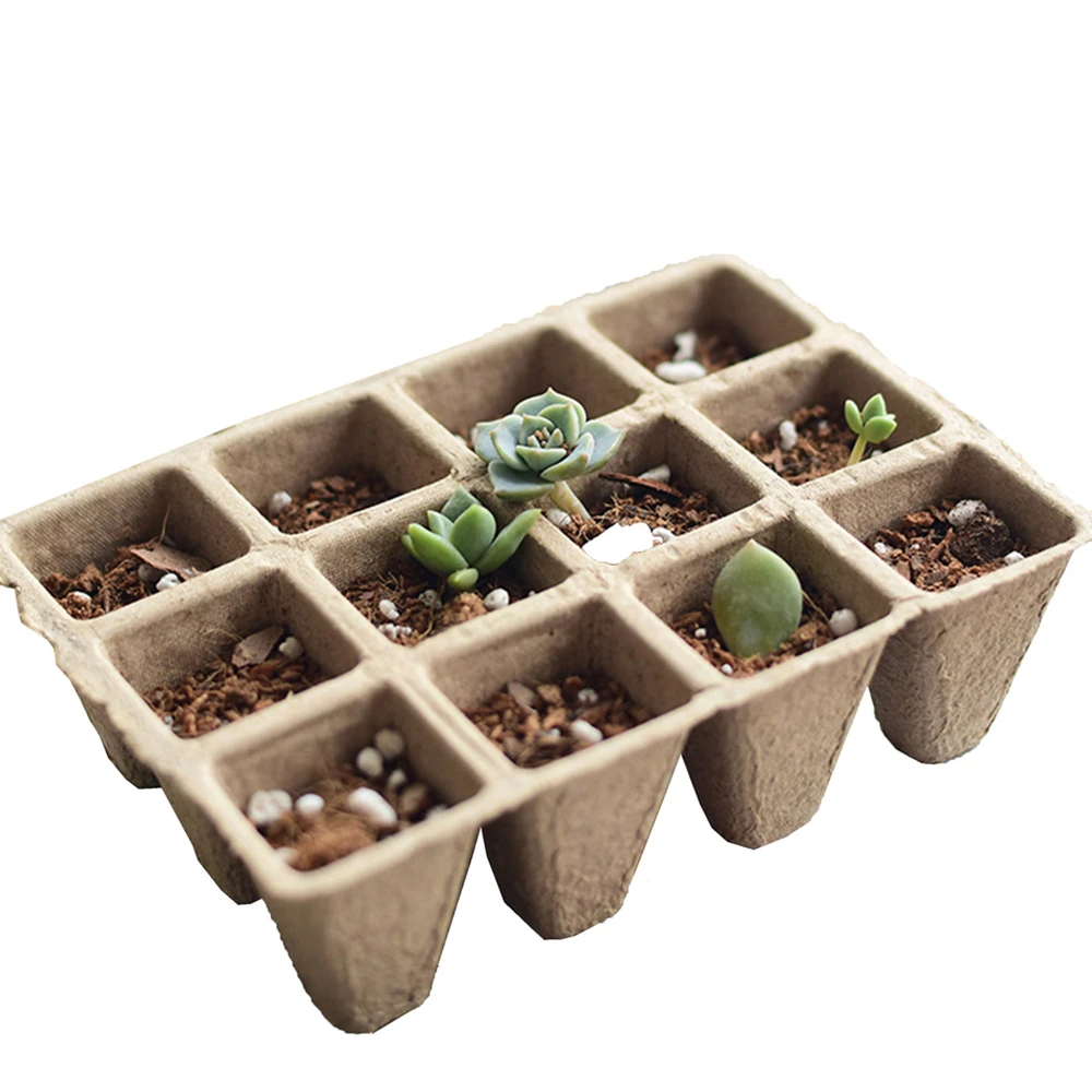 

10 Pack Seed Starter Trays Rganic Biodegradable Paper Pots 120 Cells Seedling Peat Nursery Pots Garden Seedling Tray Germination