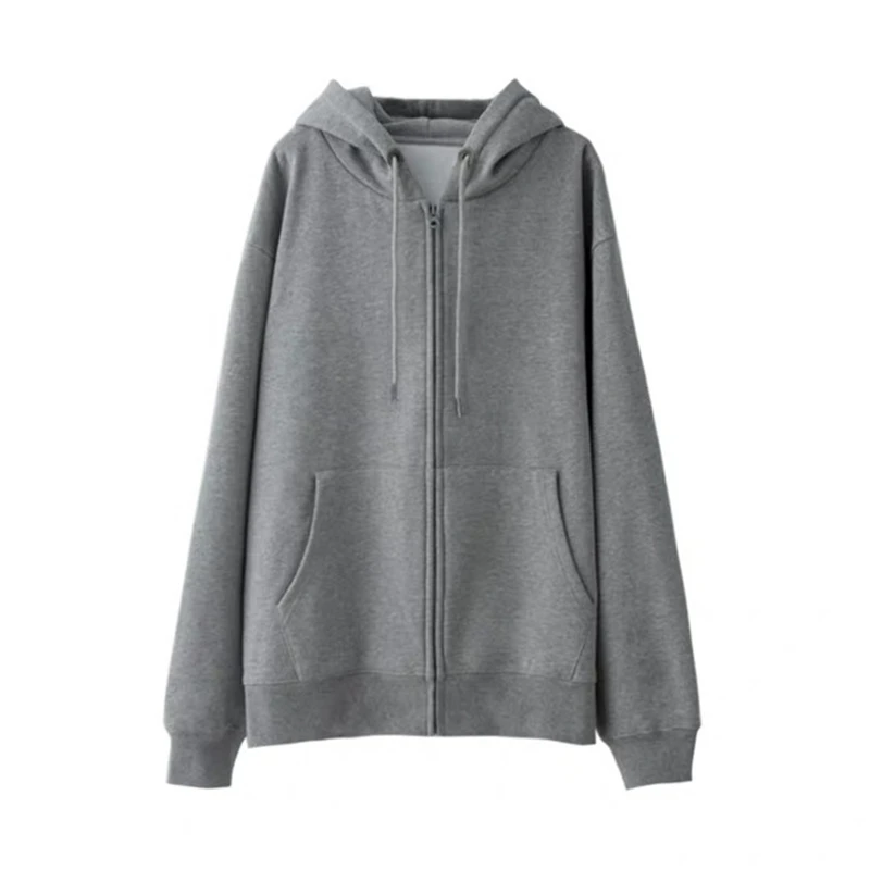 

GOOHOJIO 2020 New Zipper Casual Fashionable Sweatshirts Irregular Autumn Oversized Hoodies Women Loose Vintage Ladies Streetwear