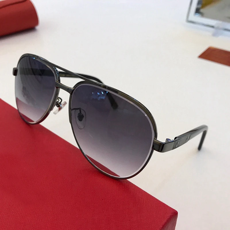 

Metal Oval Classic Gradient Gray Men's Sunglasses CT0693 Silver Women's Fashion Glasses