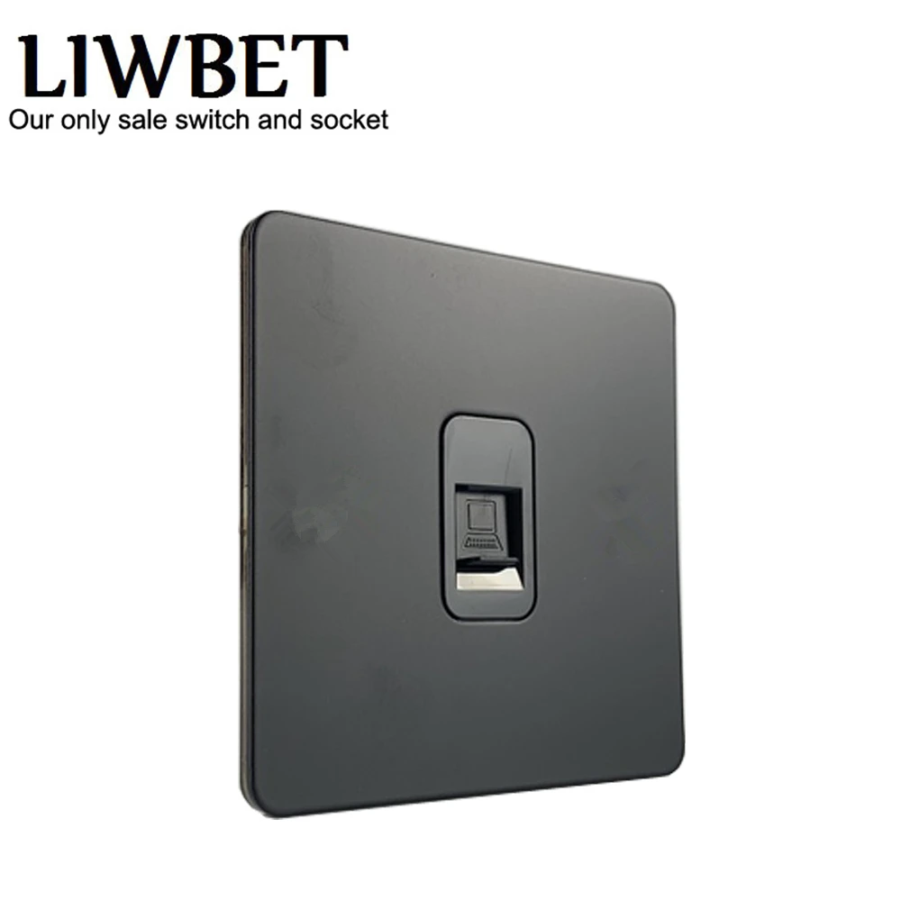 LIWBET черная компьютерная настенная розетка/Телефонная розетка и панель из