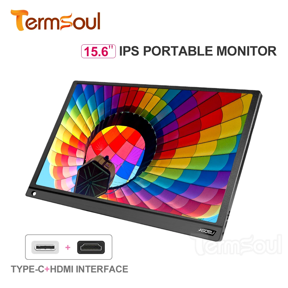 Портативный монитор 15 6 дюймов экран дисплей HDMI Type C USB IPS для ноутбука XBox