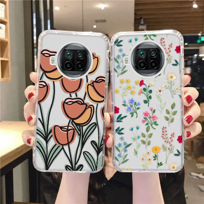 

Soft Case For Xiaomi Mi 10T Pro Case Flower Silicon Cover For Xiaomi Mi 11 10 T Lite Note 10S Note10 Pro Poco X3 F3 Phone Bumper