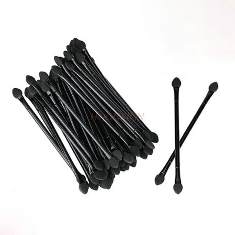 20 Pcs Extra Long Double Eyeshadow Brush Heart Shape Sponge Eye Shadow Stick Eye Makeup Brush Portable Eye Shadow Pen Sale