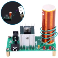 mini tesla coil diy kit dc 15 24v 15w tesla music coil plasma speaker electronic kit arc plasma scientific toy
