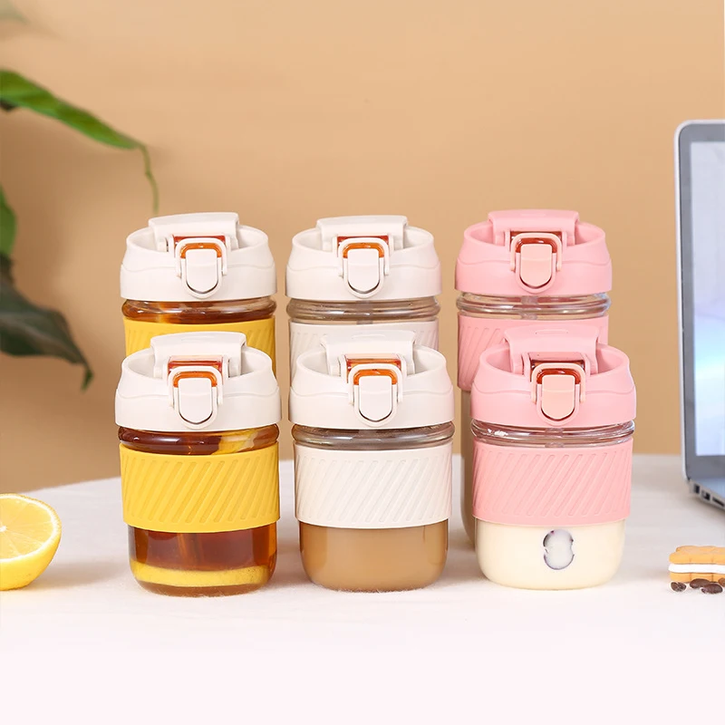 Портативная кофейная кружка Holaroom Красивая стеклянная чашка бутылка для воды с