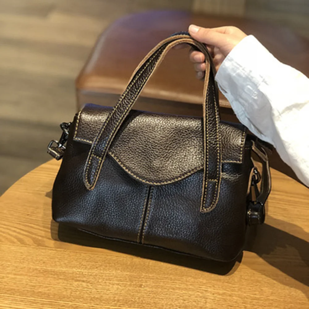 

The first layer of cowhide 2021 new mini fashion simple handbag leather retro all-match one-shoulder diagonal female bags