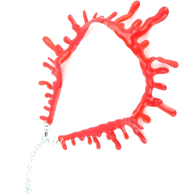 Новинка ожерелье-стекание крови ужасов украшение на Хэллоуин поддельные вампиры