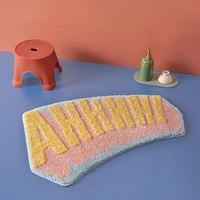 Special Curved Absorbent Floor Mat for Shower Room Bathroom Toilet Bathtub Non-slip Foot Mat Household Entry Door Mat Room Decor