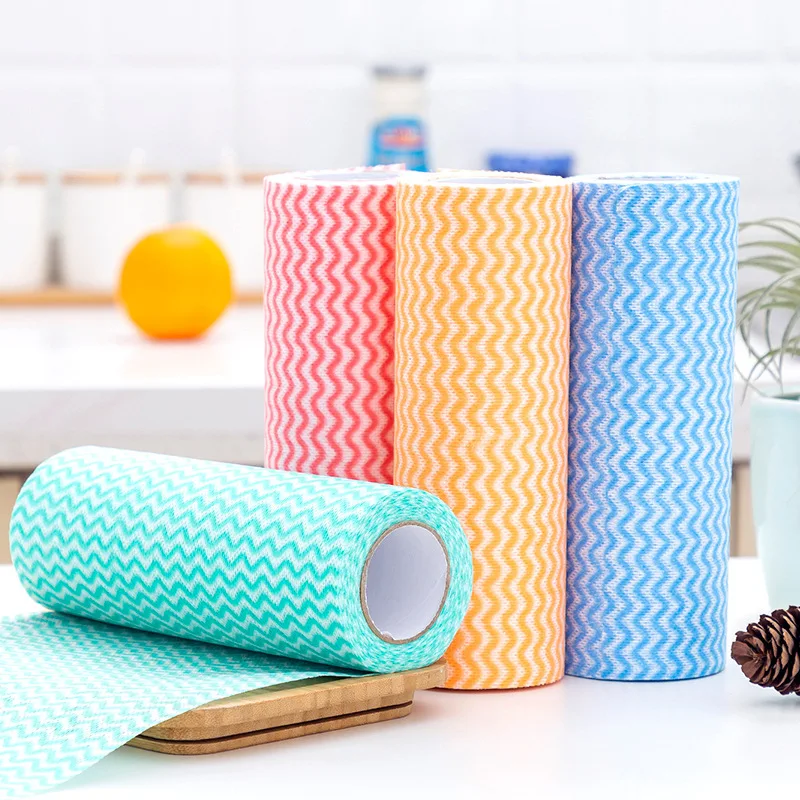 

Disposable Lazy Rag Washable Dishcloth Kitchen Household Lint-Free Non-Woven Fabric Not Easy to Touch Oil