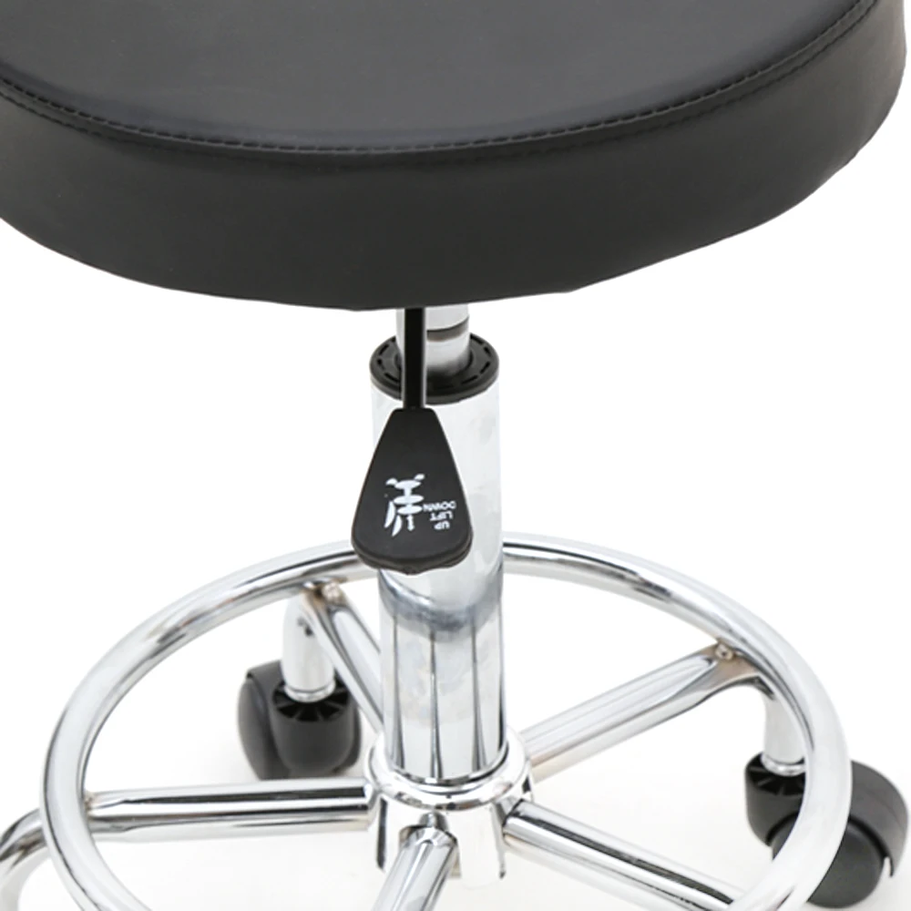 

Salon Stool Bar Chair Leather Swivel Bar Stools Chairs Adjustable Pub Chair Home Office Kitchen Chair