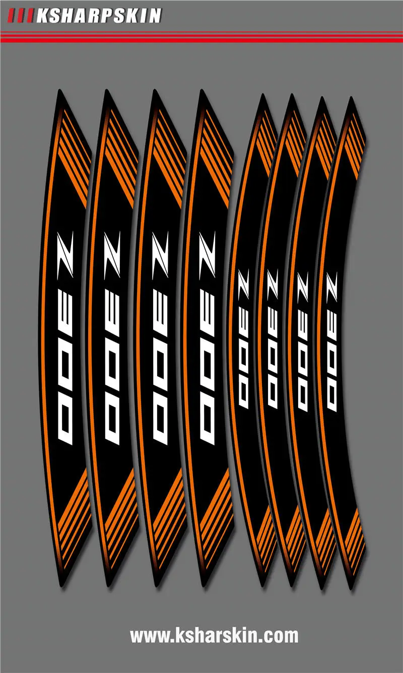 

Motorcycle sticker stripe personality wheel stickers creative reflective decorative tires for KAWASAKI z300