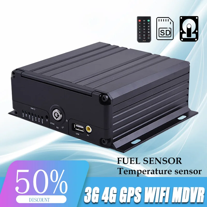

4CH Car Video DVR Wifi GPS 4G Hdd Video Recorder 1080P HD Car Mdvr