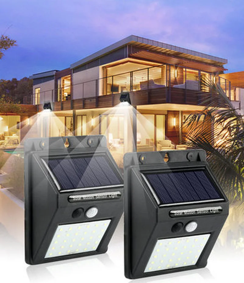 

100 LED Solar Light Outdoor 4 Modes Motion Sensor PIR Wall Light Waterproof Solar Lamp Solar Powered Sunlight Garden Decoration.