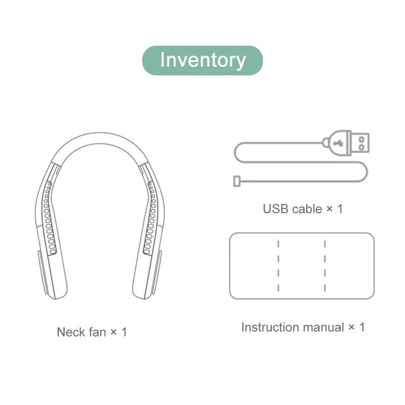 

Sport Silent Leafless Hanging Neckband Fan USB Mini Portable Rechargeable Mute Air Cooler summer heat sink artifact