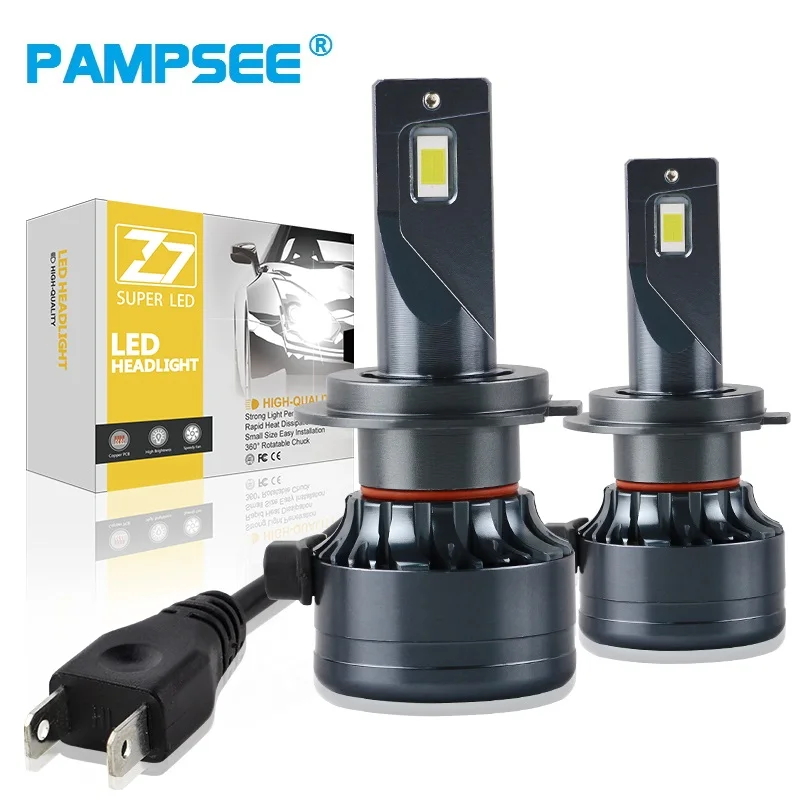 PAMPSEE 16000LM H4 H1 H11 H7 светодиодный Canbus без ошибок лампы для автомобильных фар 100 Вт 6000K