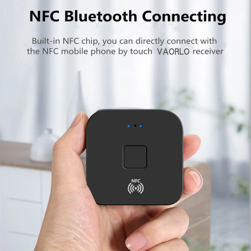 Bluetooth 5.0 RCA Audio Receiver APTX 3.5mm AUX Jack Music Wireless Adapter With NFC for Car TV Computer Speakers - купить по