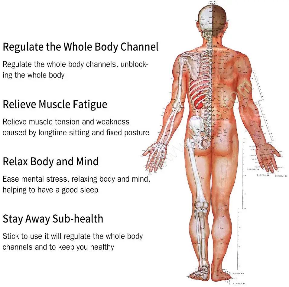 Ручка для магнитотерапии акупрессуровая Массажная палка антицеллюлитная