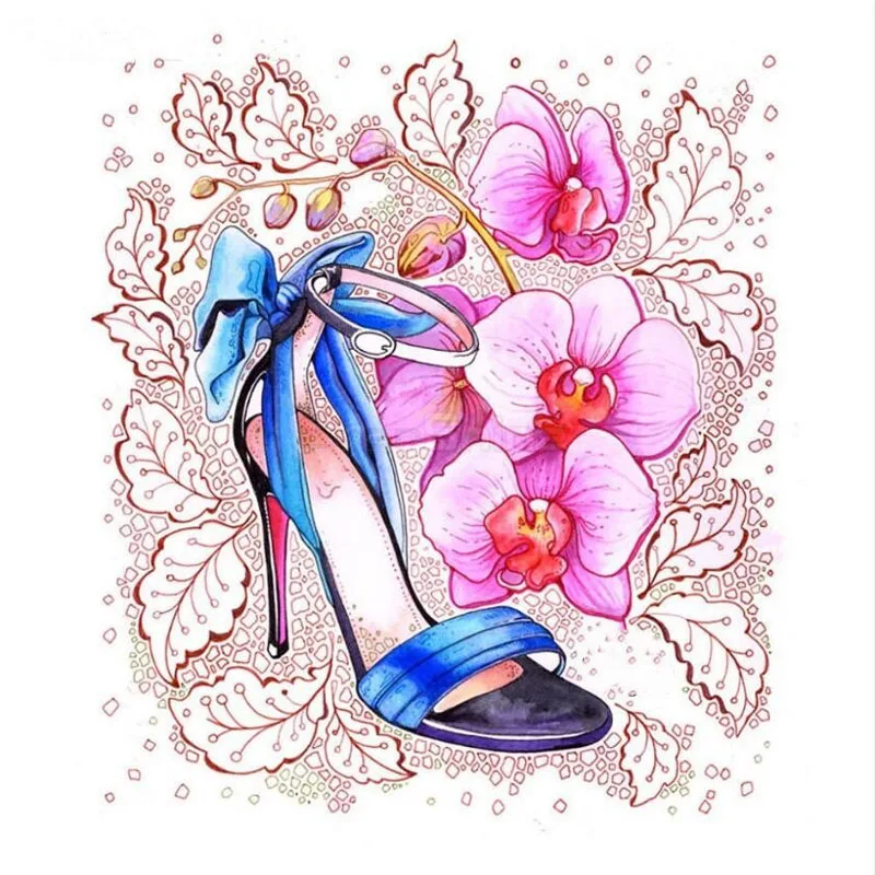 Домашний декор 5D Алмазная мозаика обувь на высоком каблуке стразы вышивка
