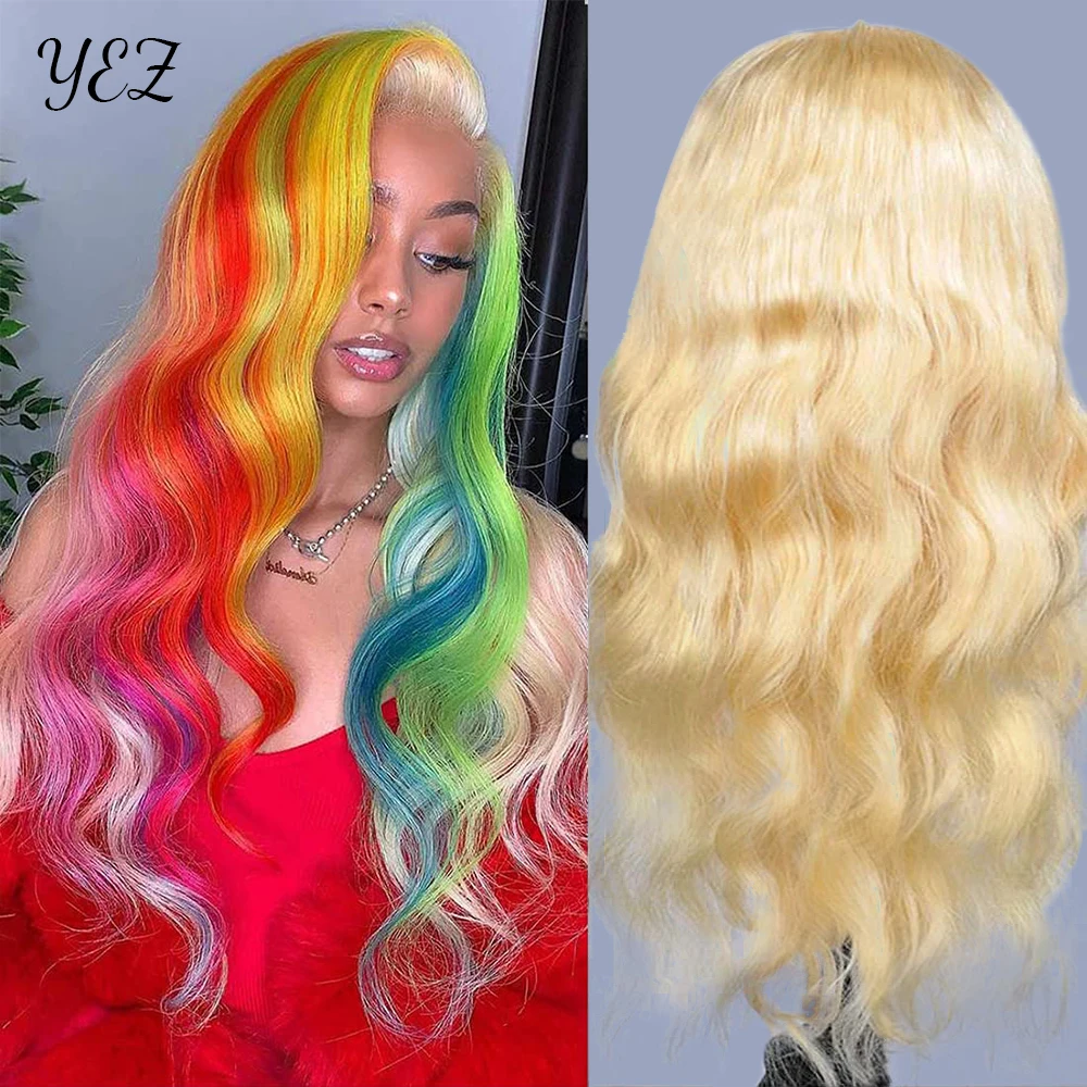 

YEZ 613 Body Wave Lace Front Wig Transparent 40 Inch Human Hair Wig 210 Density 13x6 Lace Front Wig Y49902