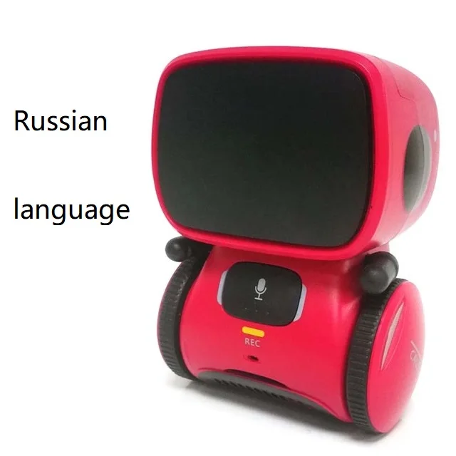 Russian Red Три языка управления s игрушка робот умный милый голосовой контроль танец пение повторение рекордер сенсорный контроль робот подарок для ребенка - Цвет: Russian Red