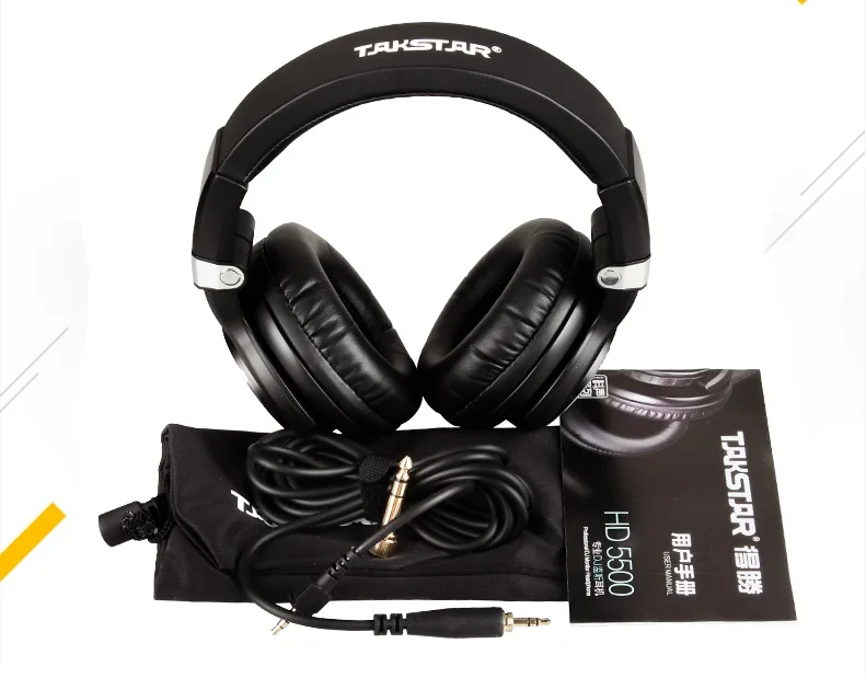 Монитор студийные наушники Takstar HD5500 динамический 1000mW мощный HD наушники с шумоподавлением Pro DJ гарнитура auriculars - Цвет: no retail package