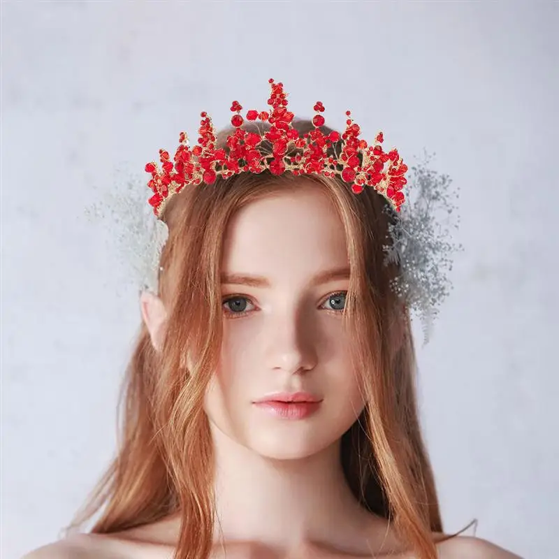 

1 Pc Beautiful Hair Jewelry Shiny Bridal Crown Crystal Headgear (Silver)