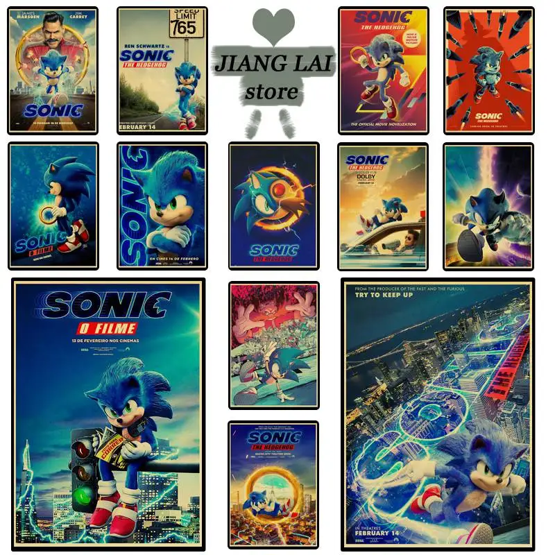 Звуковая серия ретро постер мультяшный персонаж крафт бумага используется для