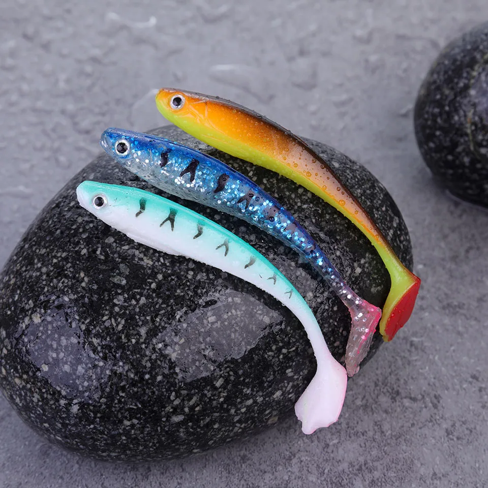 WALK FISH мягкая рыболовная приманка для джиггинга 4 шт./лот Easy Shiner 90 мм 5 г Воблер