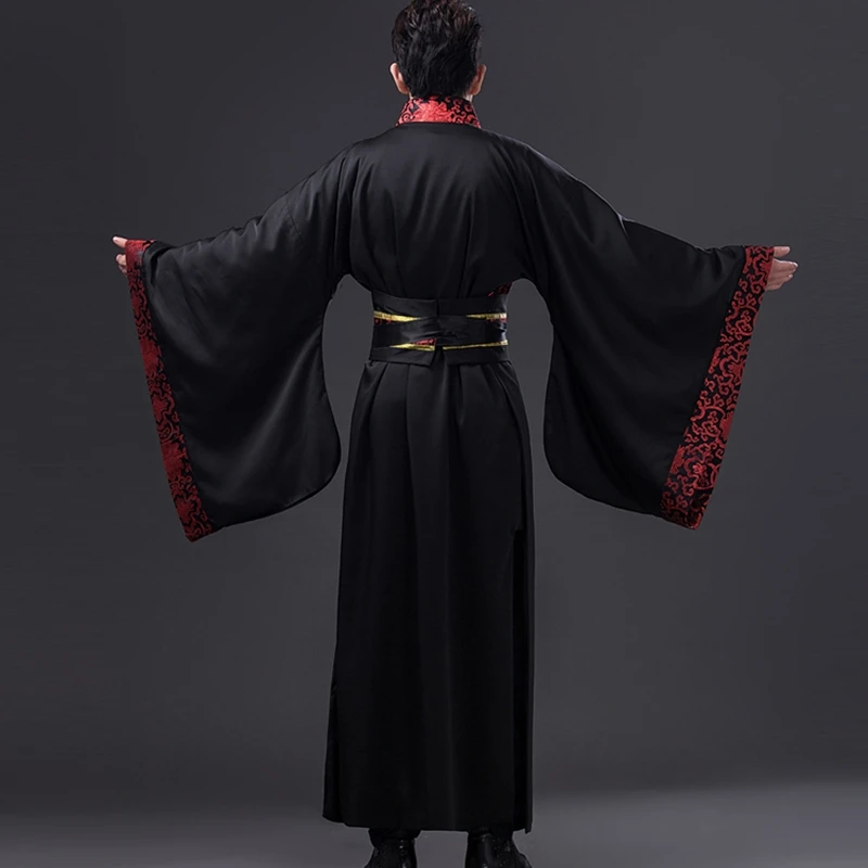 Мужской Традиционный китайский костюм ханьфу винтажный халат традиционный