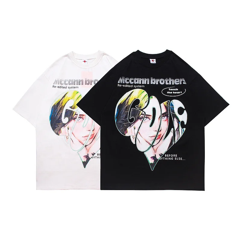 

2021 Men Hip Hop Vintage T Shirt Streetwear Creative Print T-Shirt Harajuku Cotton Tshirt Summer Short Sleeve Tops Tees WQ610