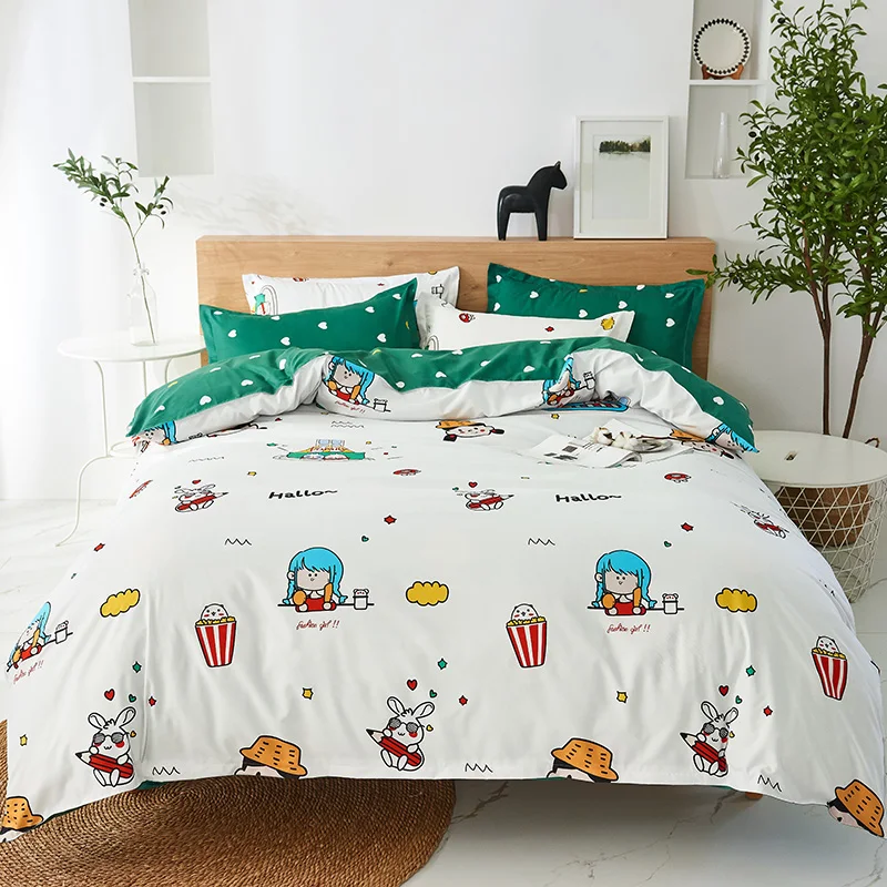 Постельное белье Прямая поставка зимнее одеяло Ab Side наборы Beding пододеяльник