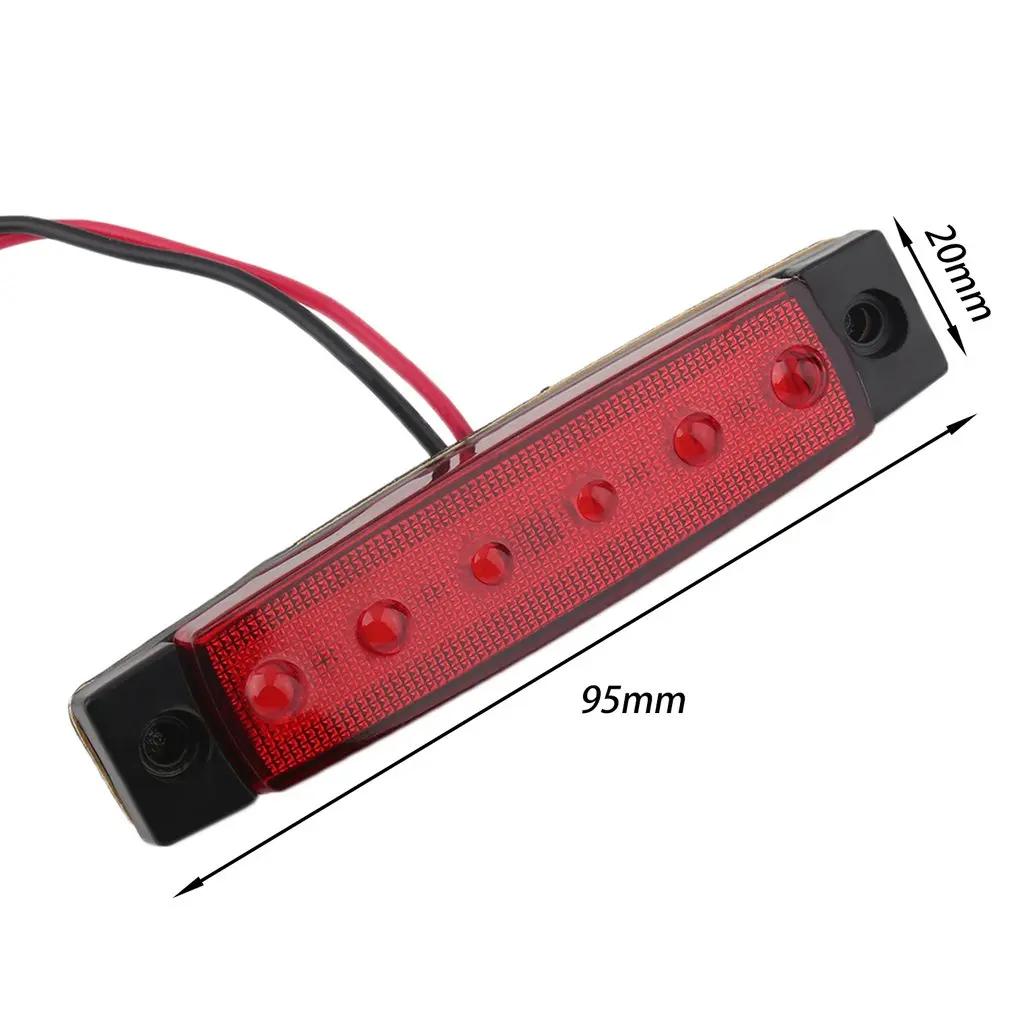 

12V 6 LED Trailer Truck Clearance Side Marker Submersible Light Width Lamp Vehicle External Indicator Universal Warning Light