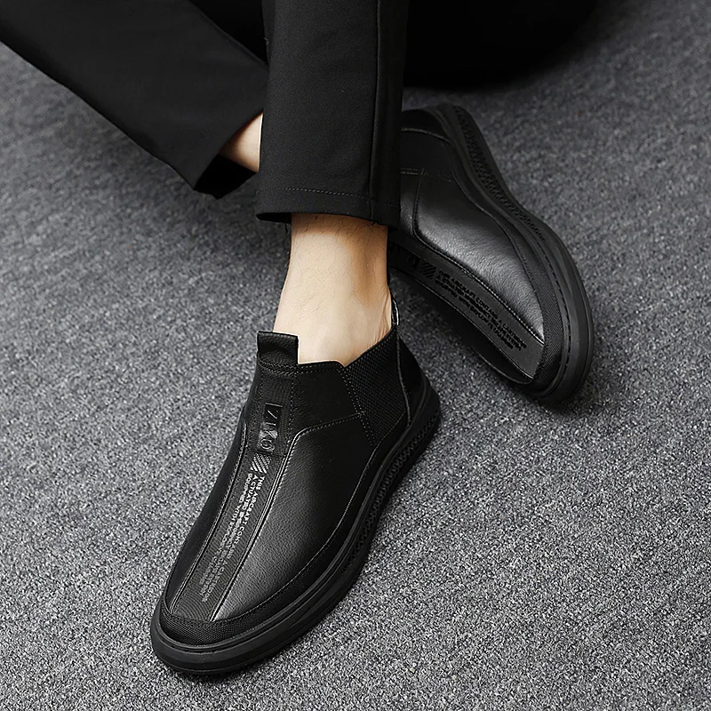 

Спортивная мужская обувь на плоской подошве; Модные мужские кроссовки; Кожаная обувь; Повседневные мужские высокие кроссовки; Распродажа д...