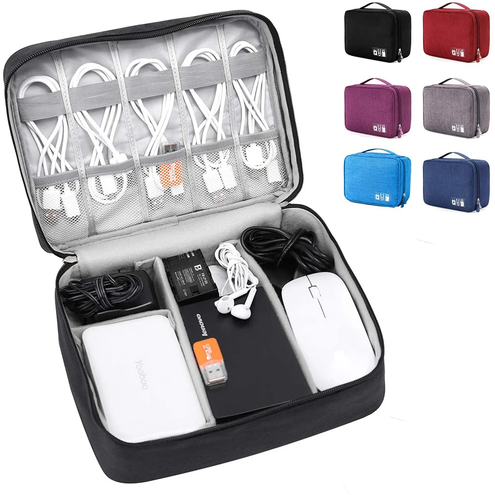 

Electronics Organizer Travel Universal Cable Bag Organizer Electronics Accessories Cases For Cable Chargers Phone USB SD Card