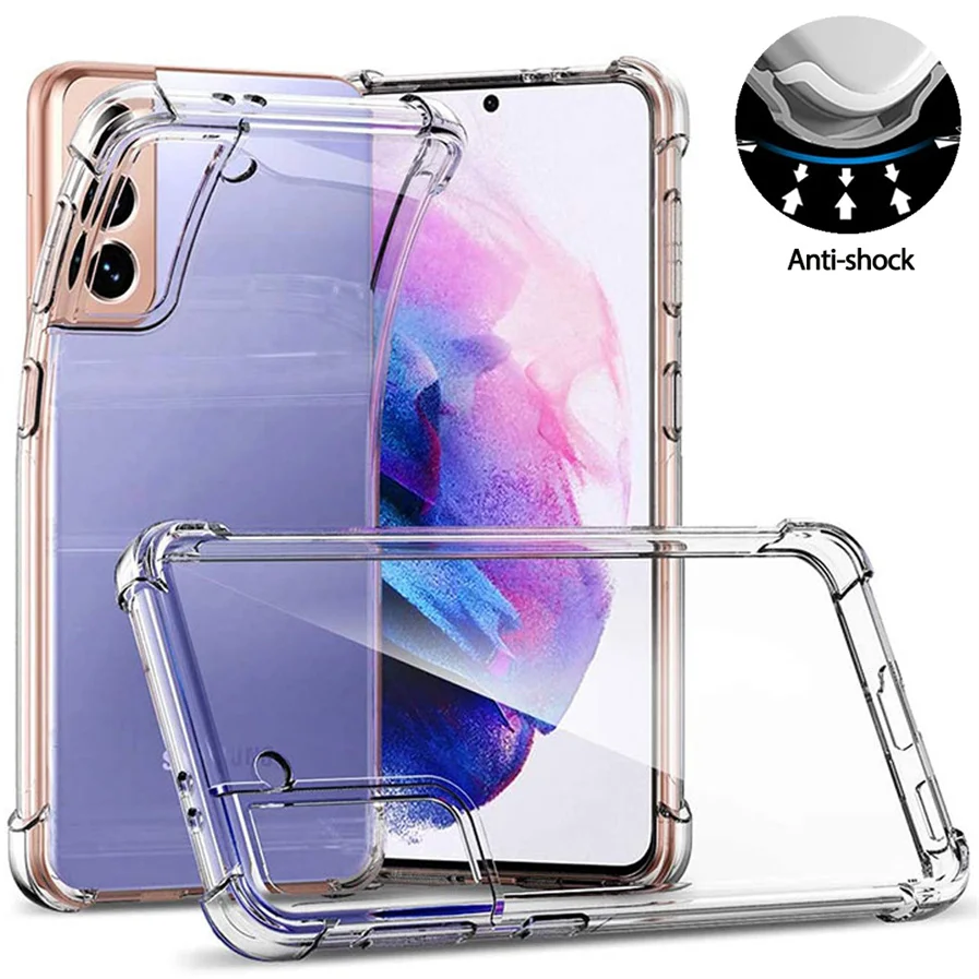

Anti-shock Clear Case for Samsung S21+ Silicone Phone Cases S21 FE Samsung S 21 Ultra Soft Cover Samsung Galaxy S21 Plus Case